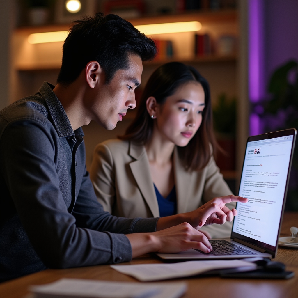 Vistovan facilitator working with entrepreneur on pitch structure